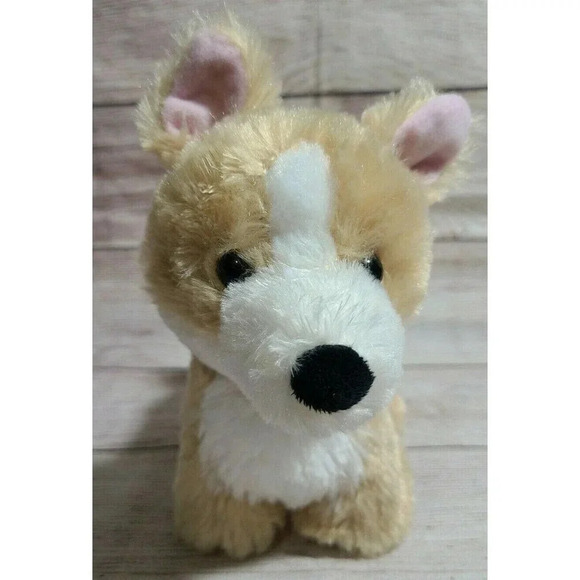 Manhattan Toy Company Plush Pooch Party Corgi Dog Stuffed Animal Tan White 9" - Picture 1 of 5
